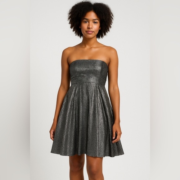 Adam Plus Eve by Adam Lippes Women’s Strapless Metallic Cocktail Dress, Size 6 - Picture 1 of 16